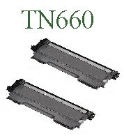 2 BLACK GENERIC TN660 TONER CARTRIDGES - 2.6K HIGH YIEL